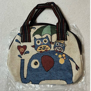 NWOT Knitted Canvas Purse Handbag Tote Boho Style Handbag Tote Bag